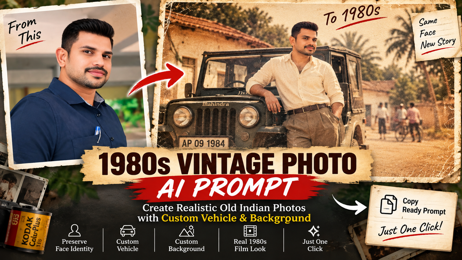 1980s Vintage Photo AI Prompt