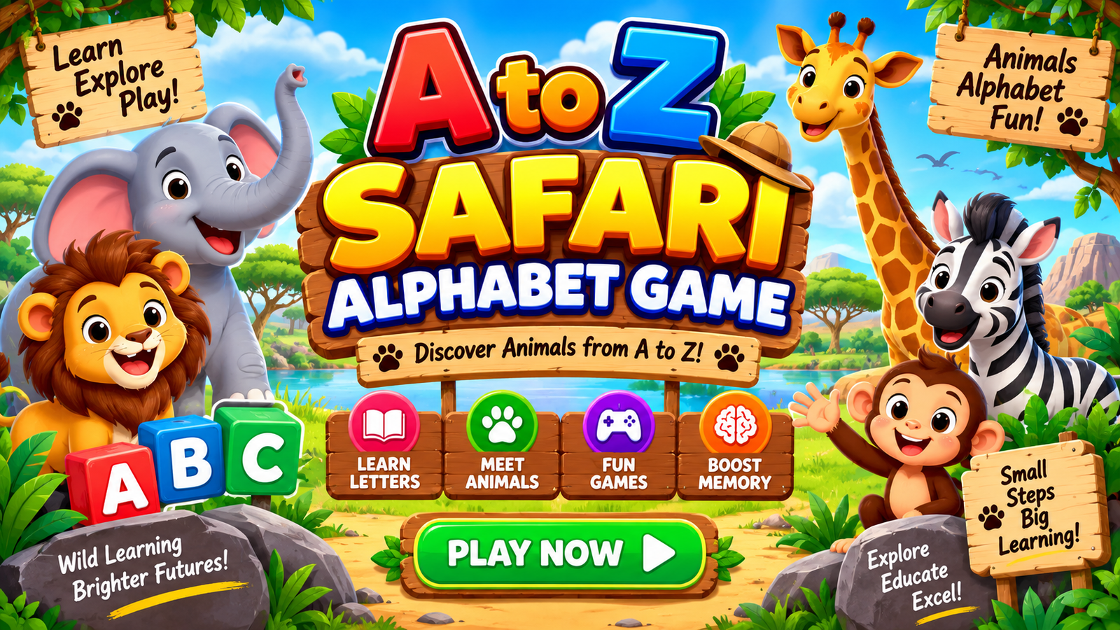 A to Z Safari Alphabet Game